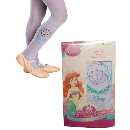 Childs Girls Blue The Little Mermaid Sparkle Ariel Tights Costume Accessory