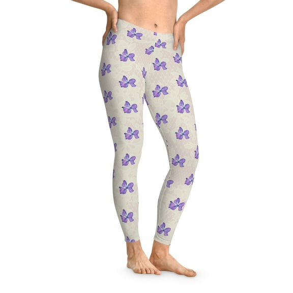 Strange and Cozy Women's Watercolor Floral and Lace Leggings
