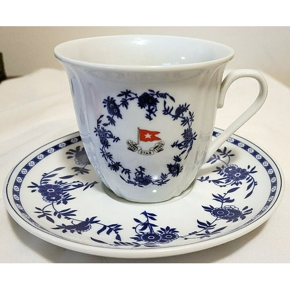 RMS Titanic 2nd Class Authentic Replica 6oz Coffee /Teacup and Saucer