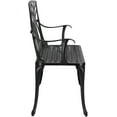 thumbnail image 3 of 38in orchid backrest black aluminum bench, 3 of 6