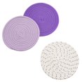 thumbnail image 3 of Juego De Soportes Para Ollas, Juego De Salvamanteles, Tejido De Hilo De Algodón 100% Puro, Juego De Soportes Para Ollas Calientes (Juego De 3), Elegantes Posavasos, Almohadillas Calientes, Tapetes Cal, 3 of 5