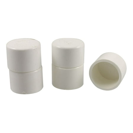 Unique Bargains 32mm PVC Water Hose Pipe Adapter Coupler Stop End 5 Pcs