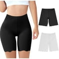 thumbnail image 2 of fatyb Women's Boyshorts Panties Seamless High Waist Boxer Briefs Plain 2 Pack Long Underwear for Women, 2 of 5