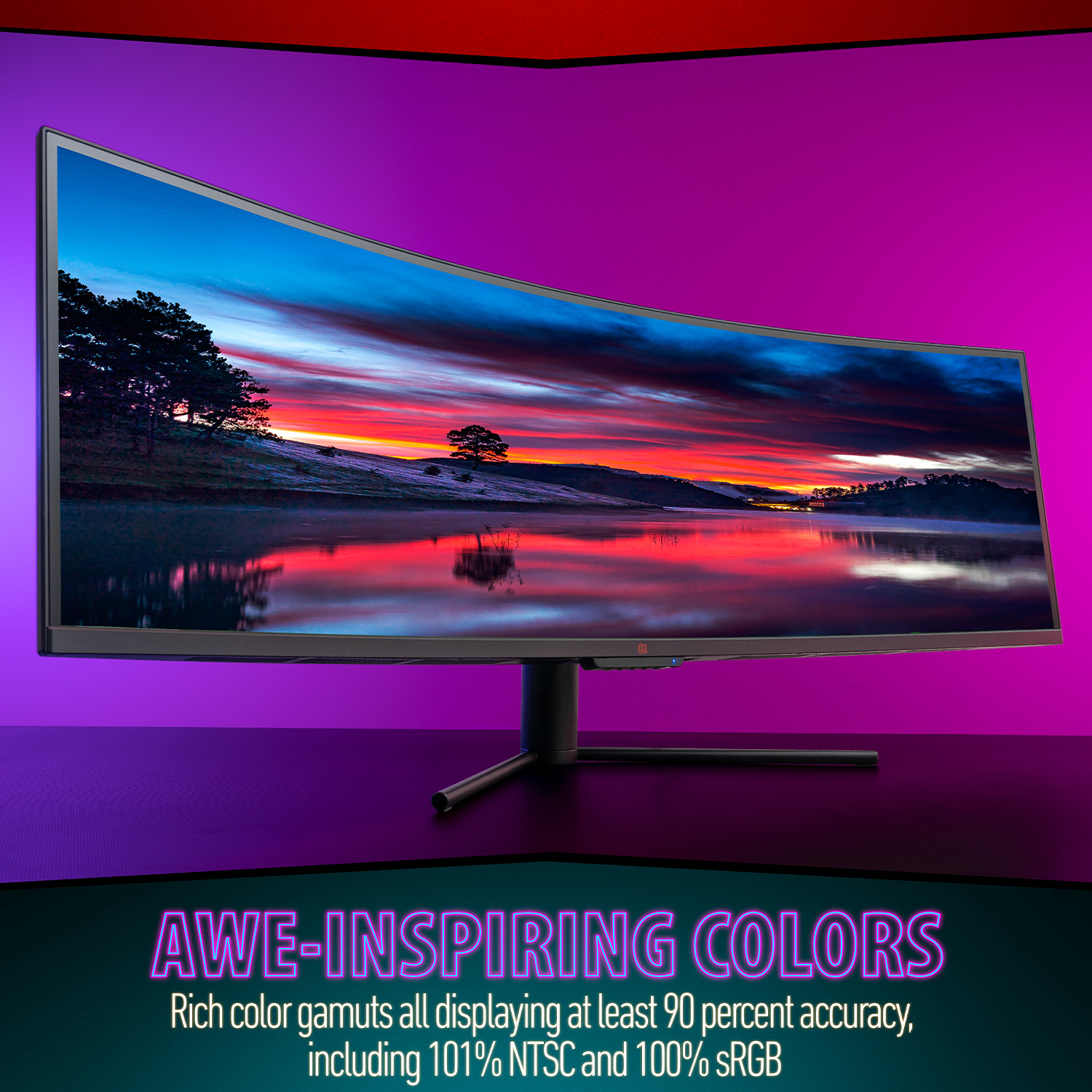 Deco Gear 49" Curved Ultrawide 5K Gaming Monitor, 32:9, 120 Hz, 101% NTSC 100% sRGB, Adjustable, Home Office and Entertainment Workstation - image 3 of 10