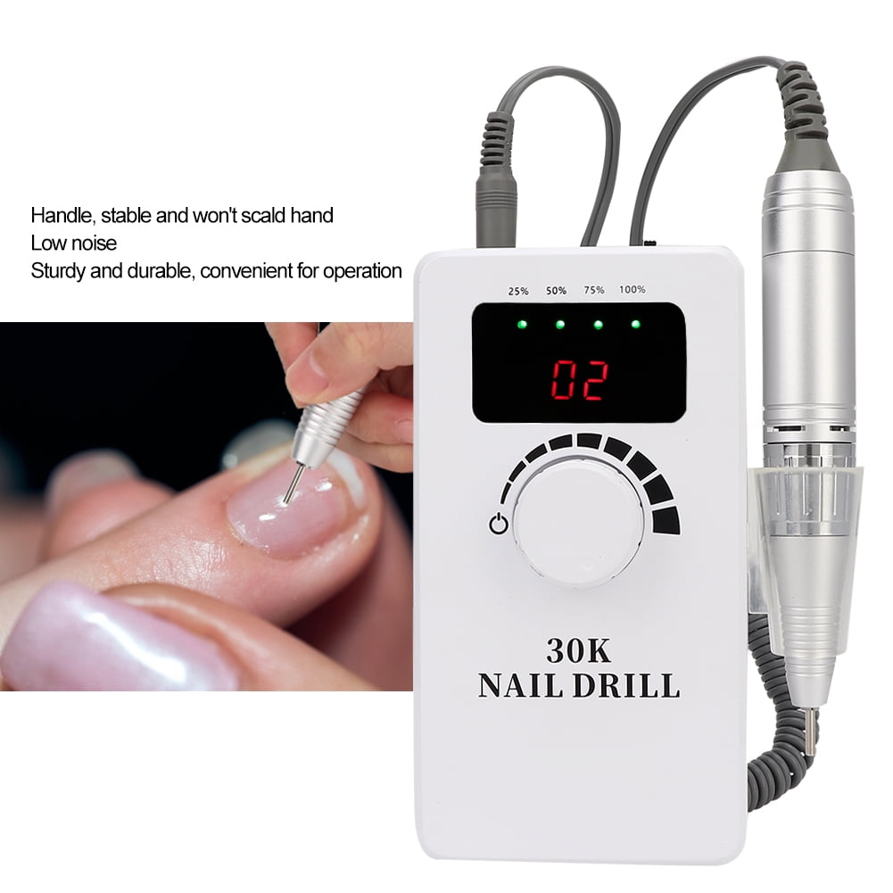 Riousery Professional 30000RPM Portable Electric Nail Drill Machine Set for Manicure Pedicure Polishing Buffing Grinding, Low Heat Low Noise Variable Speed, AU Plug (10.63 inches / 27 cm)