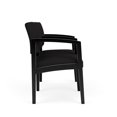 thumbnail image 2 of Lenox Wood Reception Waiting 2-Seat Tandem Seating / Black Wood / Black, 2 of 5