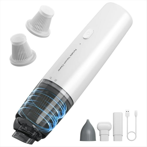 Aspiradora de Mano Inalámbrica, Portátil para Coche con Filtro HEPA, Recargable, para Coche, Hogar, Color Negro y .