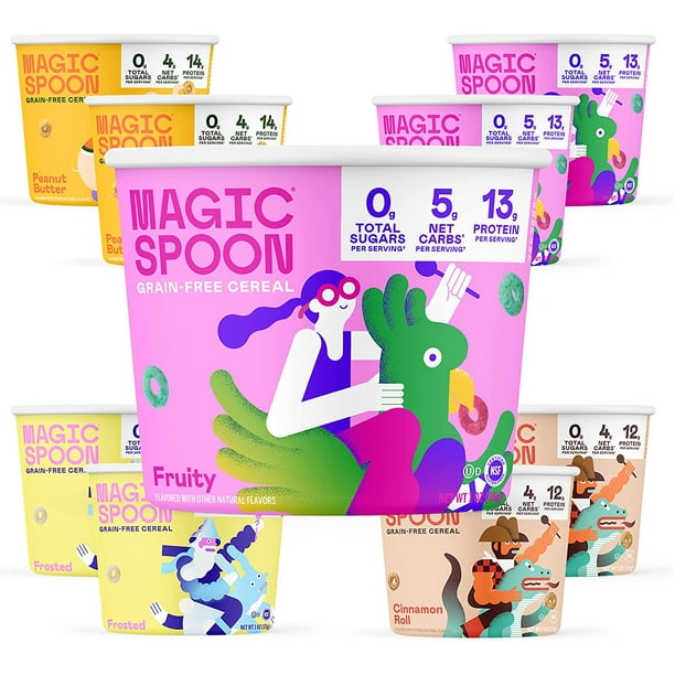 Magic Spoon Cereal, Variety 8Pack Single Serve Cups Keto, Gluten