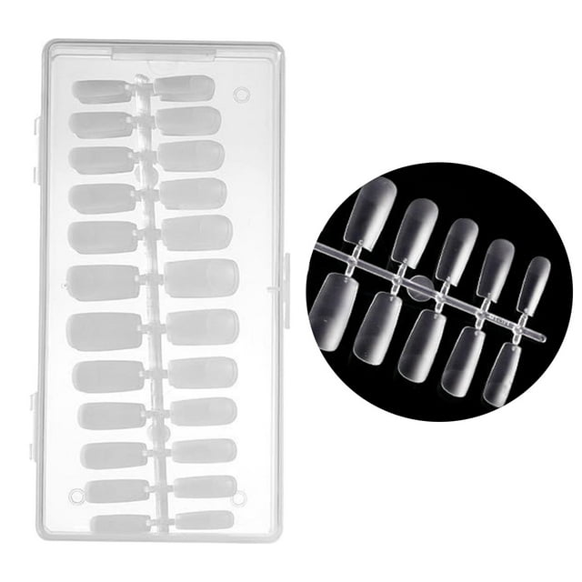 504 Piezas de Plástico Transparente Colcomx Uñas postizas transparentes