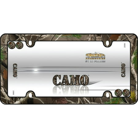 - Camouflage Plastic License Plate Frame Free Screw Caps with this Frame