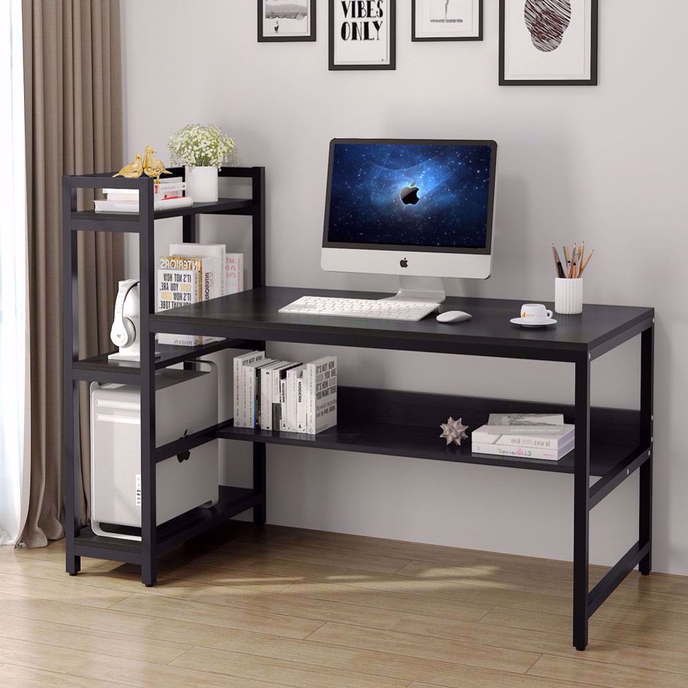 Tribesigns Computer Desk with 4Tier Storage Shelves, 60 inch Modern