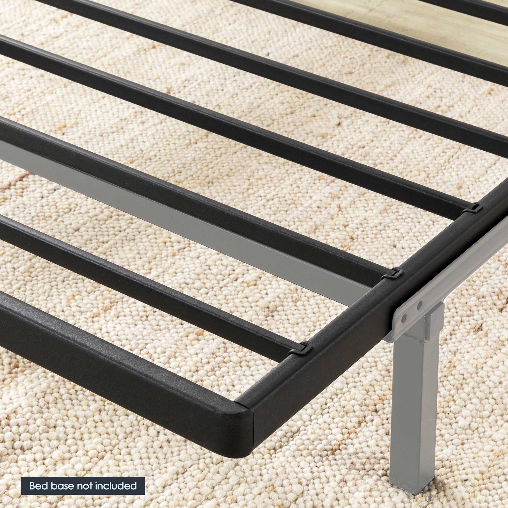 Mellow 1.6" Easy Assembly Metal Bunkie Board, Mattress Support for Bed Frames, Box Spring or Bed Slat Replacement, Queen