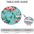 thumbnail image 6 of Round Fitted Tablecloth with Elastic Edges Fits 36"-44" Round Tables Pioneer Colorful Floral Waterproof Table Cover Washable Indoor and Outdoor for Party Kitchen Dinner Banquet Patio Picnic, 6 of 7