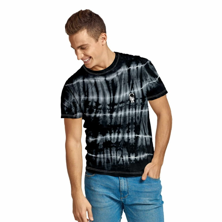 Dalix Astronaut Spaceman Embroidered Tie Dye Short Sleeve T-Shirt