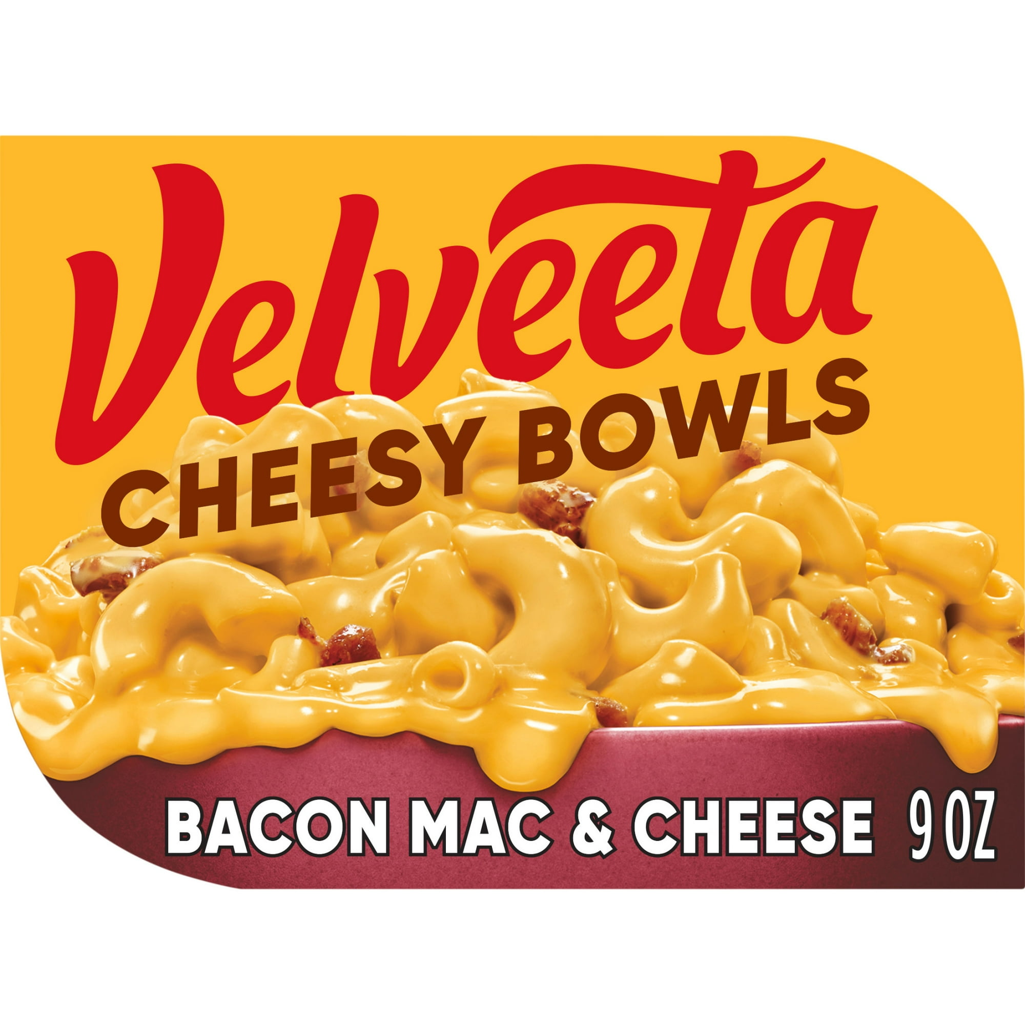 Velveeta Cheesy Bowls Mac and Cheese with Bacon, 1 Bowl, for Easy Dinner or Dinner Sides, 9 oz
