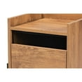 thumbnail image 5 of Baxton Studio Tasman Modern and Contemporary Industrial Natural Brown Finished Wood and Black Metal End Table, 5 of 7