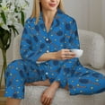 thumbnail image 6 of Honeii Tennis Rackets 1 Print Women's Pajama Sets Long Sleeve Button Down Sleepwear Nightwear Soft Pjs Lounge Sets 2PCS-Medium, 6 of 7