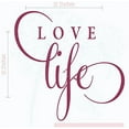 thumbnail image 5 of Home Decor Love Life Inspirational Vinyl Lettering Stickers Wall Decals Office Quote 12x12 Berry, 5 of 5