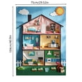 thumbnail image 3 of Interactive Felt Dollhouse Story Board - 104x75cm Sensory Learning Toy for Preschoolers 3+, Educational Play & Storytelling Set (1 Pack), 3 of 7