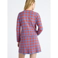 thumbnail image 3 of Free Assembly Women's Plaid Cardigan Sweater with Double Welt Pockets, Midweight, Sizes XS-XXL, 3 of 6