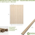 thumbnail image 2 of Ekena Millwork 94"H x 3/8"T Adjustable Wood Slat Wall Panel Kit w/ 2"W Slats, Red Oak (contains 22 Slats), 2 of 7