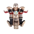 thumbnail image 1 of Shisuyan Halloween Themed Skull Motorcycle Brooch Pin For Women Unique Costume Accessory Lightweight Design For, 1 of 9