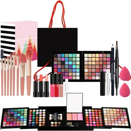 177-Color All-in-One Makeup Kit Eyeshadows Lipsticks Brushes & Tools