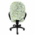 thumbnail image 3 of Botanical Office Chair Slipcover, Spring Season Forest Branches Leaves and Berry-Like Polka Dots, Protective Stretch Decorative Fabric Cover, Standard Size, Pale Green Green, by Ambesonne, 3 of 5
