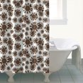 thumbnail image 4 of Waterproof Randomly Browm Flower Shower Curtain 72x72 Inch Boho Style Polyester Unique Shower Curtain for Bathroom Hotel Home Decor with 12 Plastic Hooks, 4 of 5