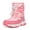 Pink-White, variant on Stepedia Snow Boots Kids Boys Girls Winter Warm Faux Fur Boots Lightweight Water-Resistant Cold Weather Shoes