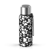 20 Oz Black Paw Coffee Tumbler Double Wall Insulated Stainless Steel Water Bottle | Metal Reusable Thermoses Flask with Cup Cap | Leak & Sweat Proof with Anti-Dust Lid