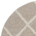 thumbnail image 6 of SAFAVIEH New York Parker Geometric Diamonds Area Rug, Light Grey/Ivory, 6'7" x 6'7" Round, 6 of 8