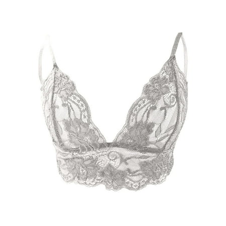 

Yubatuo Lingerie for Women Plus Size Vest Crop Wireless Bra Lingerie Sexy V-Neck Underwear Camisole