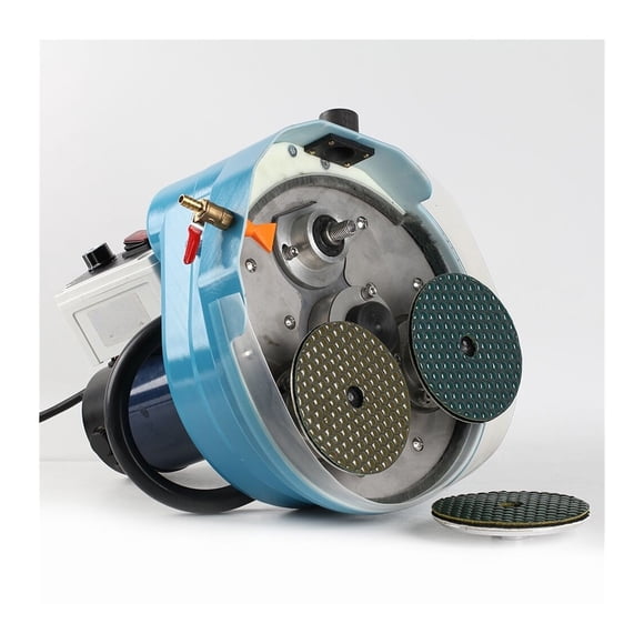 Machine de Polissage de Pierre Humide Portative 1200W Polisseuse Humide de Comptoir Trois Têtes Polisseuse Planétaire