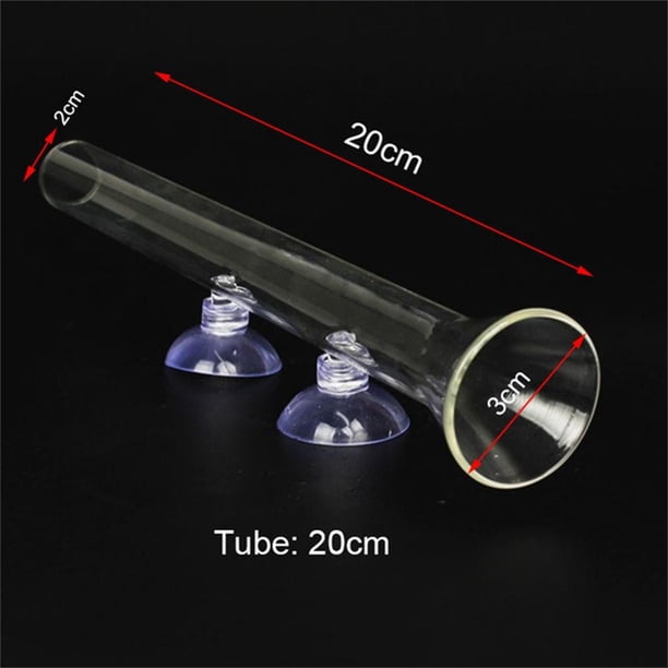 Fish Tank Transparent Glass Feeder Tube Food Feeder Bowl With Shrimp Box Aquarium Feeding Accessories He Qiyong unisex