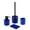 Blue, variant on Concrete Cement Bathroom Accessories, 4-Piece Set, Blue