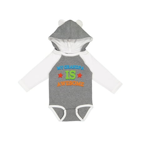 

Inktastic Grandpa Is Awesome Gift Baby Boy or Baby Girl Long Sleeve Bodysuit