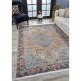 thumbnail image 3 of Tirucchirappalli Blue Medallion Polyester Area Rugs for Living Room Washable Rugs Boho Moroccan Area Rug Soft Geometric Bohemian Carpet Distressed Indoor Rug for Bedroom Dining Room Nonslip Rug, 3 of 9