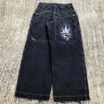 thumbnail image 1 of JNCO-pantalones vaqueros de Hip Hop para hombre y mujer, Pantalón ancho de cintura alta, estilo Harajuku, Vintage, bordado de letras, Y2K, 1 of 5