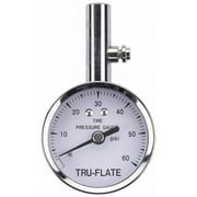 Tru-Flate 17-551 Tire Gauge 10 to 60 psi 1 lb Accuracy Steel Gauge Case