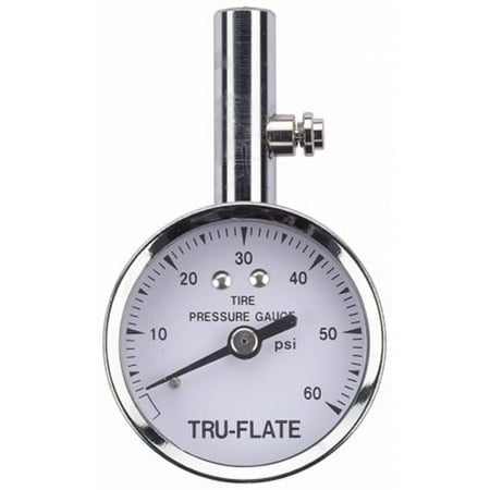 Tru-Flate 17-551 Tire Gauge 10 to 60 psi 1 lb Accuracy Steel Gauge Case