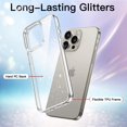 thumbnail image 3 of JETech Glitter Case for iPhone 15 Pro 6.1-Inch, Bling Sparkle Shockproof Phone Bumper Cover, Cute Sparkly for Women and Girls (Clear), 3 of 7