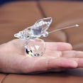 thumbnail image 6 of Dalrosia Crystal Butterfly Figurine Glass Butterfly with Crystal Ball Base Crystal Animal Collectibles Figurines Gifts for Women, 6 of 6