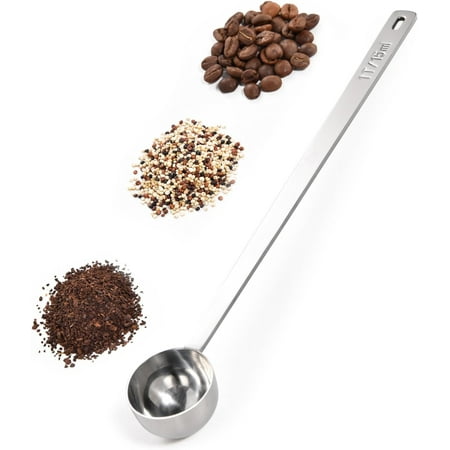 

Myst Design Metal Coffee Measuring Scoop Food-Grade 18/8 Stainless Steel Coffee Beans Spoon with 8.5in Long Handle Tablespoon Scooper for Ground Coffee Espresso tein Powders Tea Sugar (1 Tbsp)