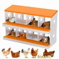 thumbnail image 1 of Chicken Nesting Box, 8 Compartment Metal Nesting Boxes for Chicken Coop, Roll Away Nest Box, Easy Egg Collection, Easy to Clean and Install, Chicken Laying Boxes,Orange, 1 of 7