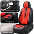 thumbnail image 4 of 2006 for Subaru Legacy Car Seat Cover, Red Car Seat Covers, Faux Leather Full Set of 5 Seats With Lumbar Support Suitable for All Seasons, Beautify the Interior of Old Cars, 4 of 9