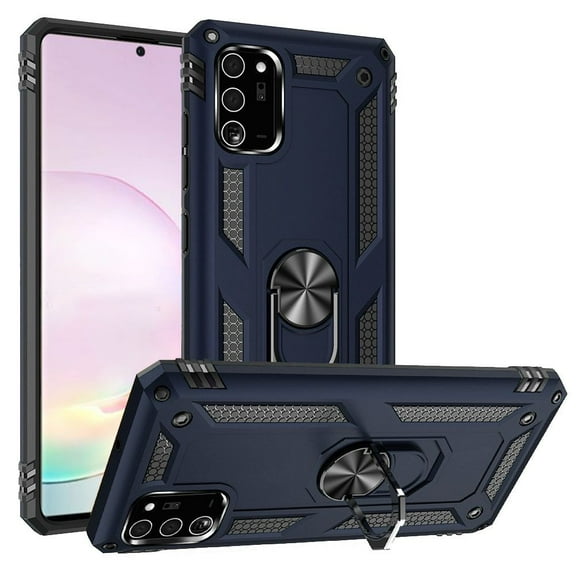 For Samsung Galaxy Note 20 Ultra Military Grade Rugged Dual Layers 2in1 Hard TPU Shockproof Hybrid with Ring Kickstand Cover ,Xpm Phone Case [ Blue ]