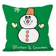 thumbnail image 1 of Funda De Almohada Con Estampado De Muñeco De Nieve Navideño Funda De Almohada Pequeña Estampada Funda Decorativa Para Sofá, 1 of 2