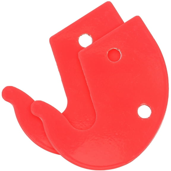 HEMOTON 2 Pcs Extendable Hooks Heavy Duty Ladder Hook Ladder Roof System 7X6CM Red