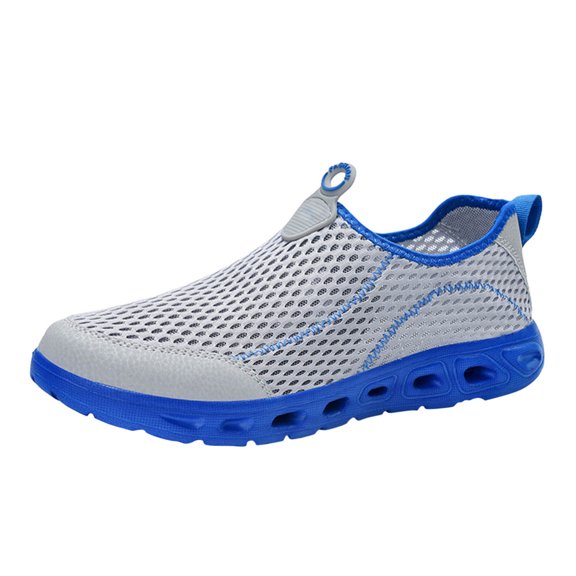Men's Hiking Shoes Summer S𝗅ip On Mesh Sneakers Versatile So𝗅id Color Jogging Shoes Comfortable Casual Tennis Trainers Shoes Breathable Sport Running Shoes